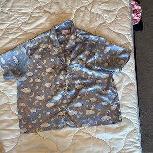 Women's Blue Moon and Stars Pajama Top